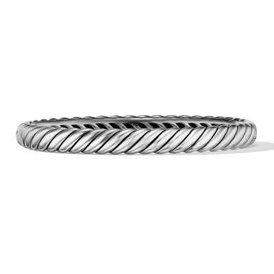 modern geometric gold ring David Yurman 7mm Sculpted Cable Bracelet