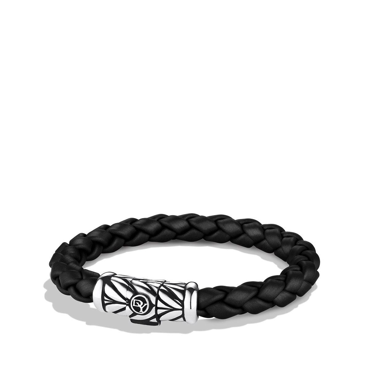 bohemian gemstone choker David Yurman 8mm Black Rubber Bracelet