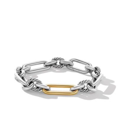 gold charm bracelet with initials David Yurman 9.8mm Lexington Bracelet