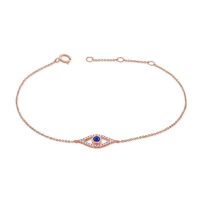 vintage sapphire necklace Diamond Evil Eye & Hamsa Chain Bracelet