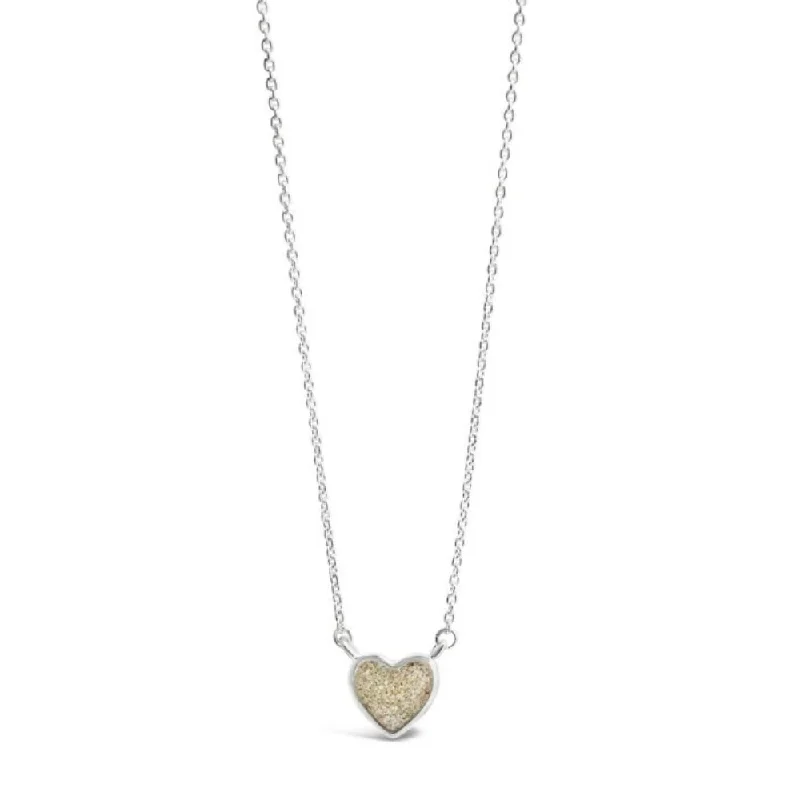 gemstone stacking rings colorful Dune Jewelry Sterling Silver Delicate Dune Heart Necklace