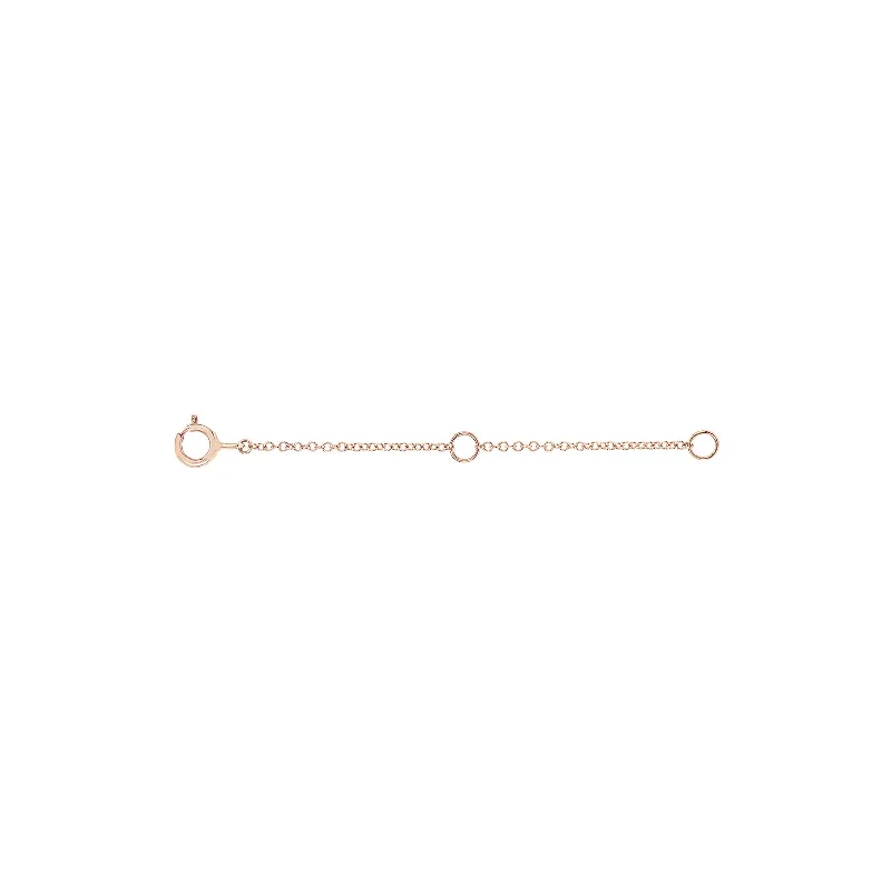 black spinel ring men 2" Chain Extender - Rose Gold