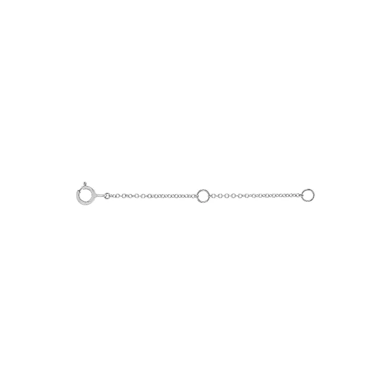 handmade braided hemp bracelet 2" Chain Extender - White Gold
