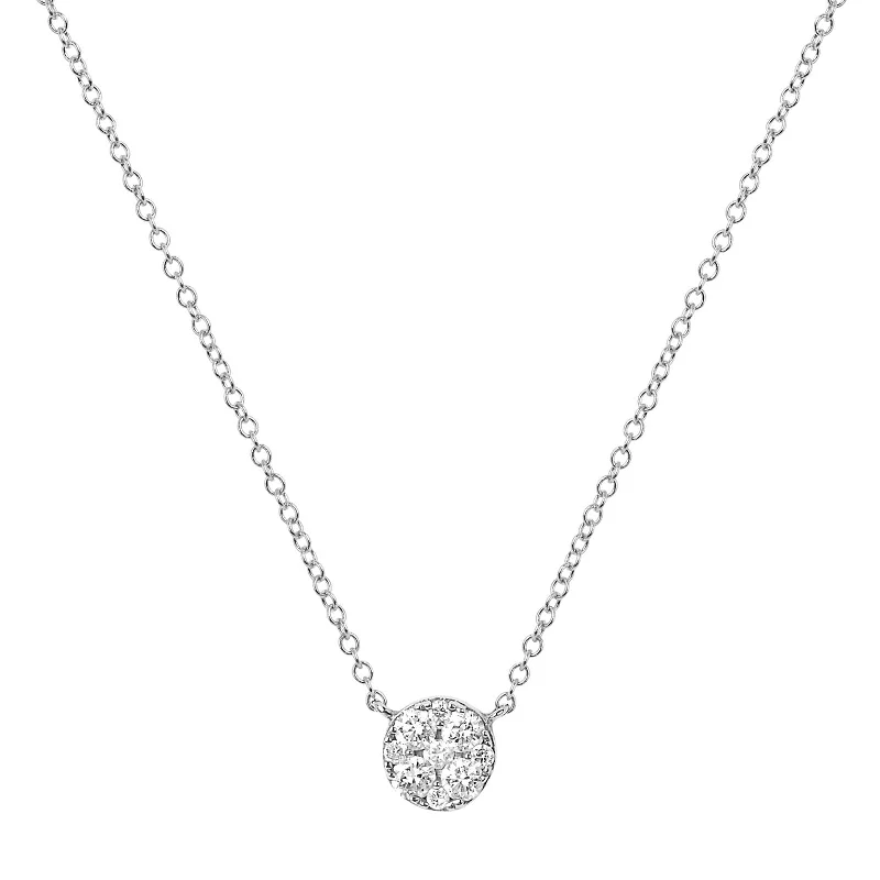 dainty opal nose ring Disc Choker Necklace - White Gold