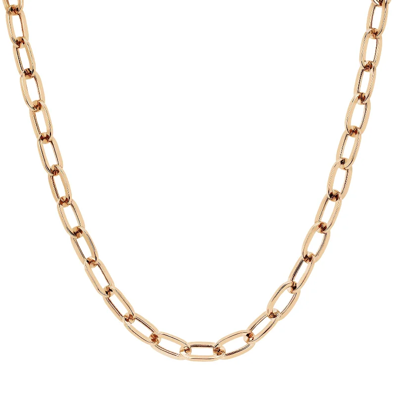 delicate angel wings necklace Jumbo Link Necklace - Rose Gold
