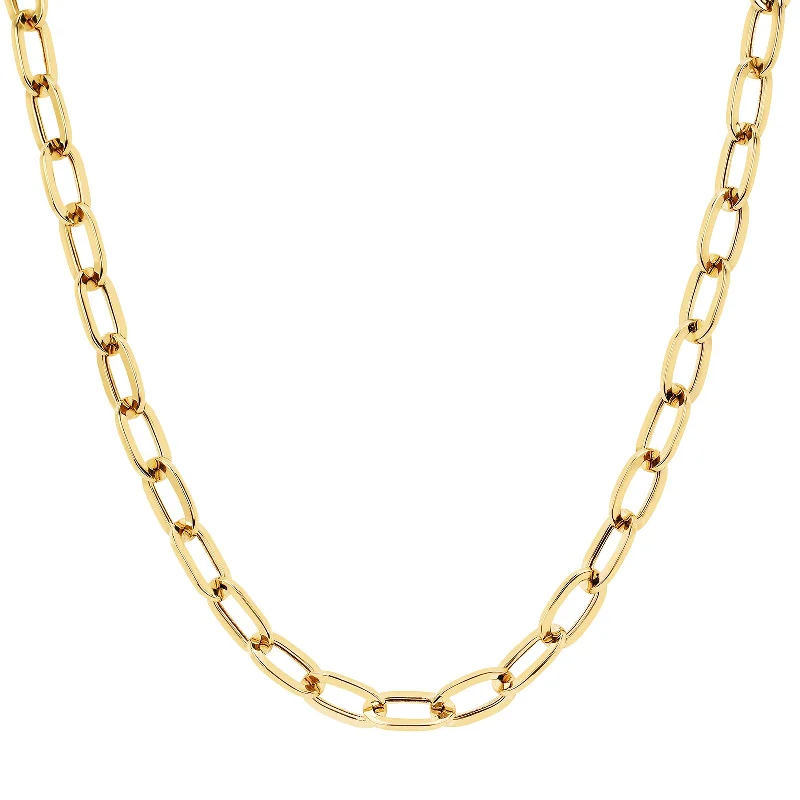 unique diamond eternity band Jumbo Link Necklace - Yellow Gold