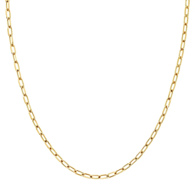 minimalist gold crescent moon necklace Mini Link Necklace - Yellow Gold
