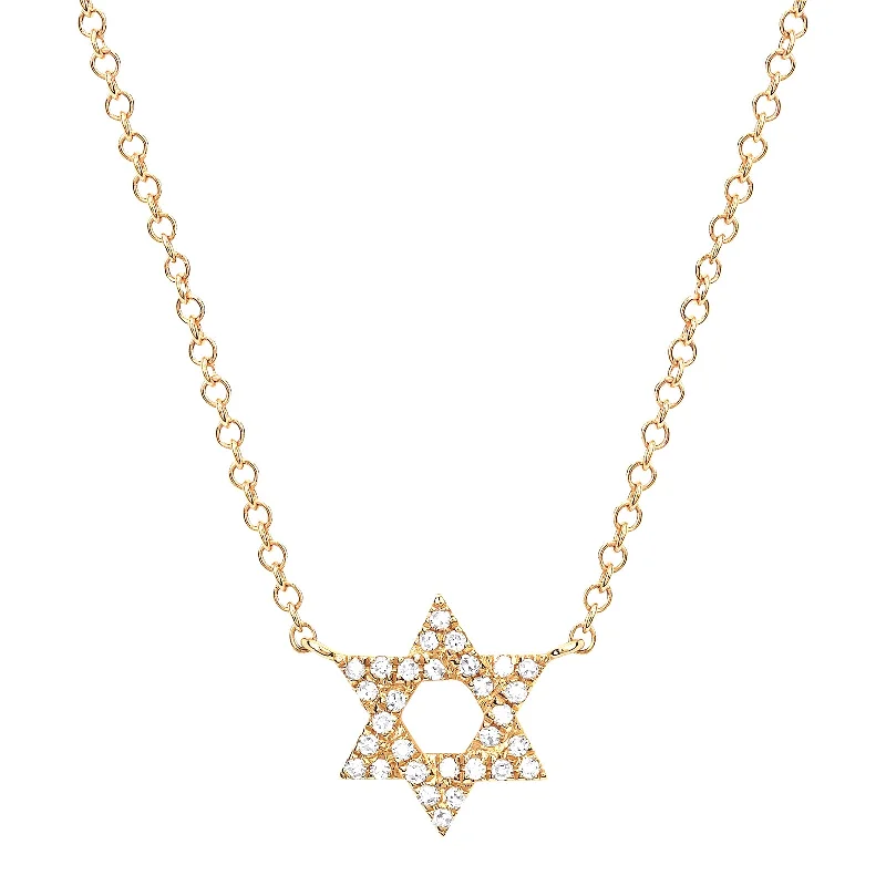 dainty gold chain ring Star Of David Necklace - Yellow Gold