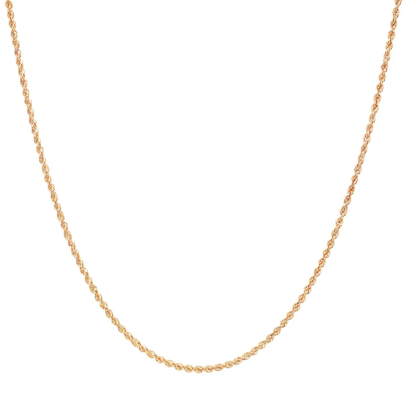 black and gold wedding band Twist Chain Necklace - Yellow Gold