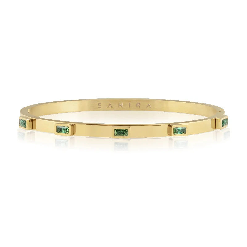 vintage art deco engagement ring Emerald Baguette Stackable