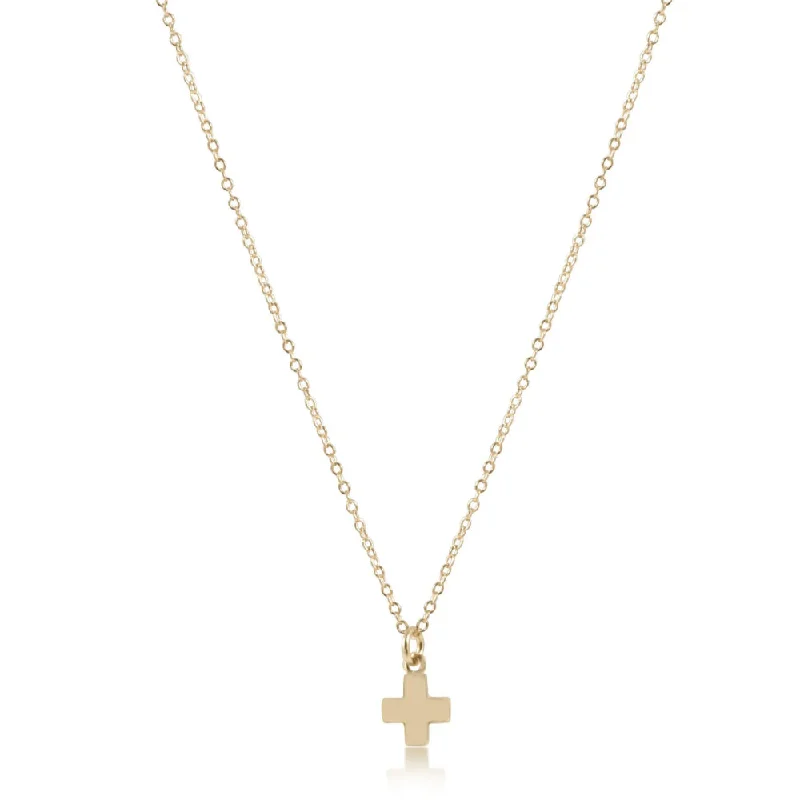 men’s engraved cuff bracelet enewton 16" Gold Necklace - Signature Cross Small Gold Charm