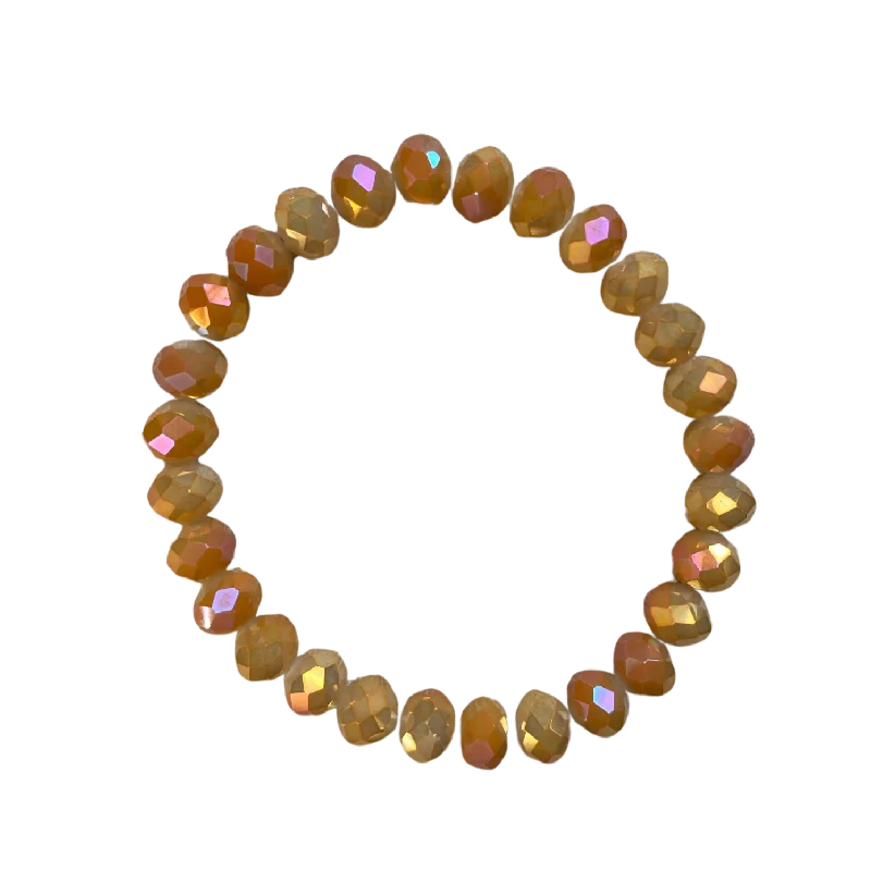 bohemian anklet with shells Fire Opal Faceted Rondelle 8mm Bracelet