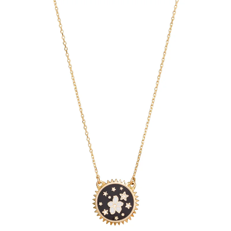 genuine amber pendant necklace Dark Blossom Necklace