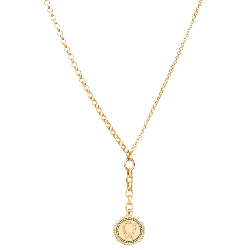 ethical lab-grown diamond ring Gold Protection Necklace