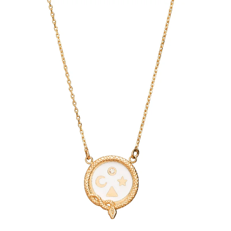 silver wave ring dainty Wholeness Necklace