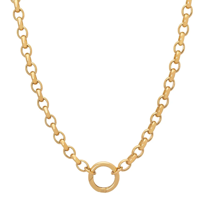 handcrafted sterling silver necklace Large Belcher Chain with Chubby Annex - 22"