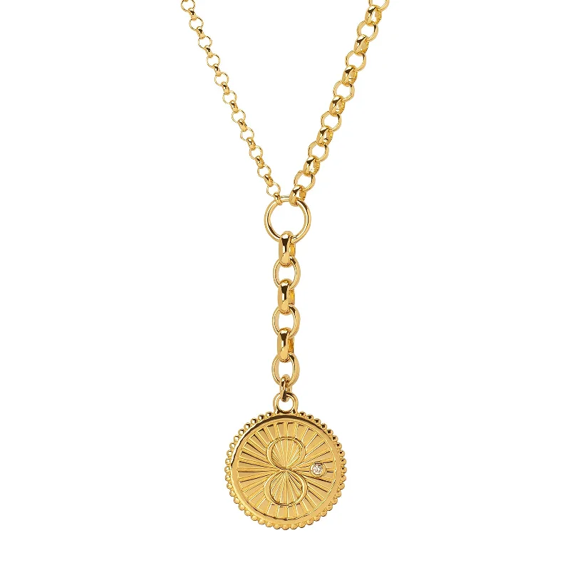 sterling silver angel wing pendant Karma Medium Mixed Belcher Chain
