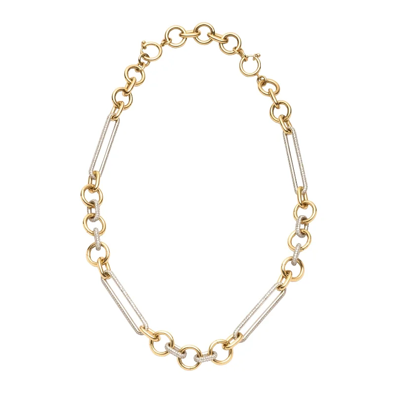 natural jade ring Mixed Pave Oversized Clip Choker