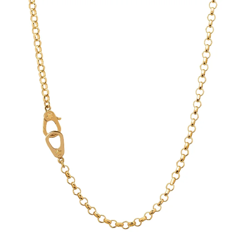 vintage-inspired gold locket Sister Hook Medium Belcher Necklace - 16"