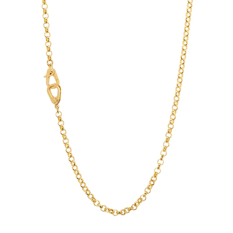 dainty pearl and diamond ring Sister Hook Medium Belcher Necklace - 36"