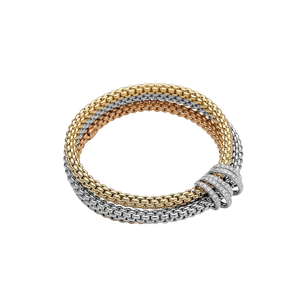 rose gold bar bracelet personalized FOPE 18K Tricoloured Gold Solo Mialuce Collection Diamond Bracelet, Medium Size rose gold bar bracelet personalized FOPE 18K Tricoloured Gold Solo Mialuce Collection Diamond Bracelet, Medium Size