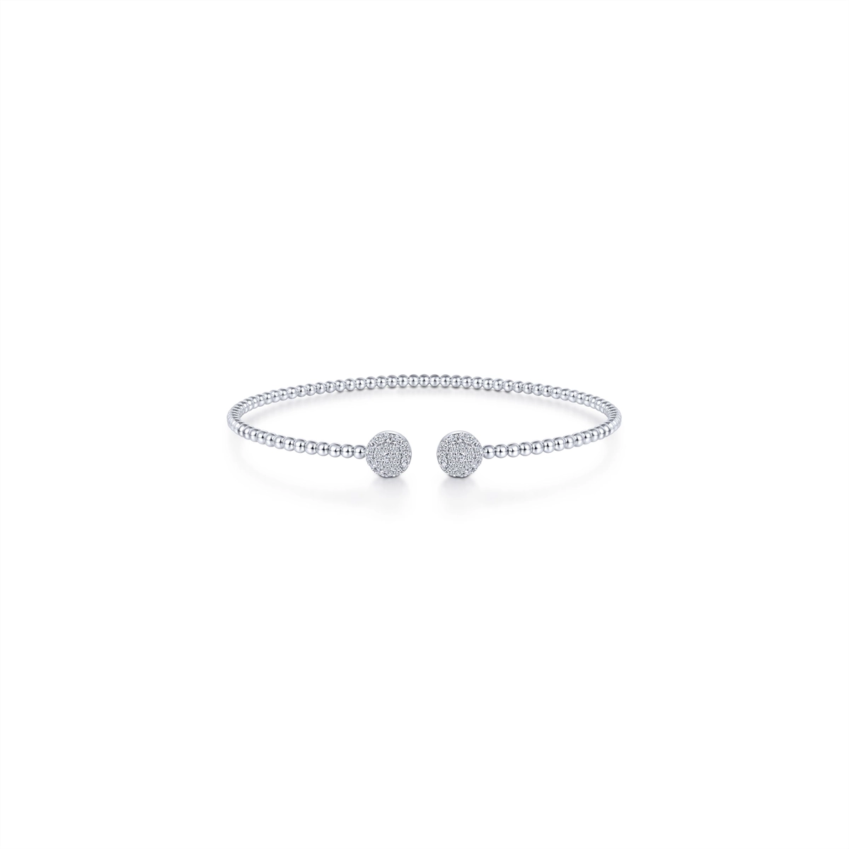 minimalist rose gold bracelet Gabriel & Co. 14K White Gold Bujukan Bead Split Cuff Bracelet with Round Pavé Diamond Discs minimalist rose gold bracelet Gabriel & Co. 14K White Gold Bujukan Bead Split Cuff Bracelet with Round Pavé Diamond Discs