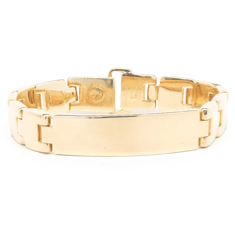 personalized zodiac birthstone necklace Gucci 18 Karat Yellow Gold ID Bracelet