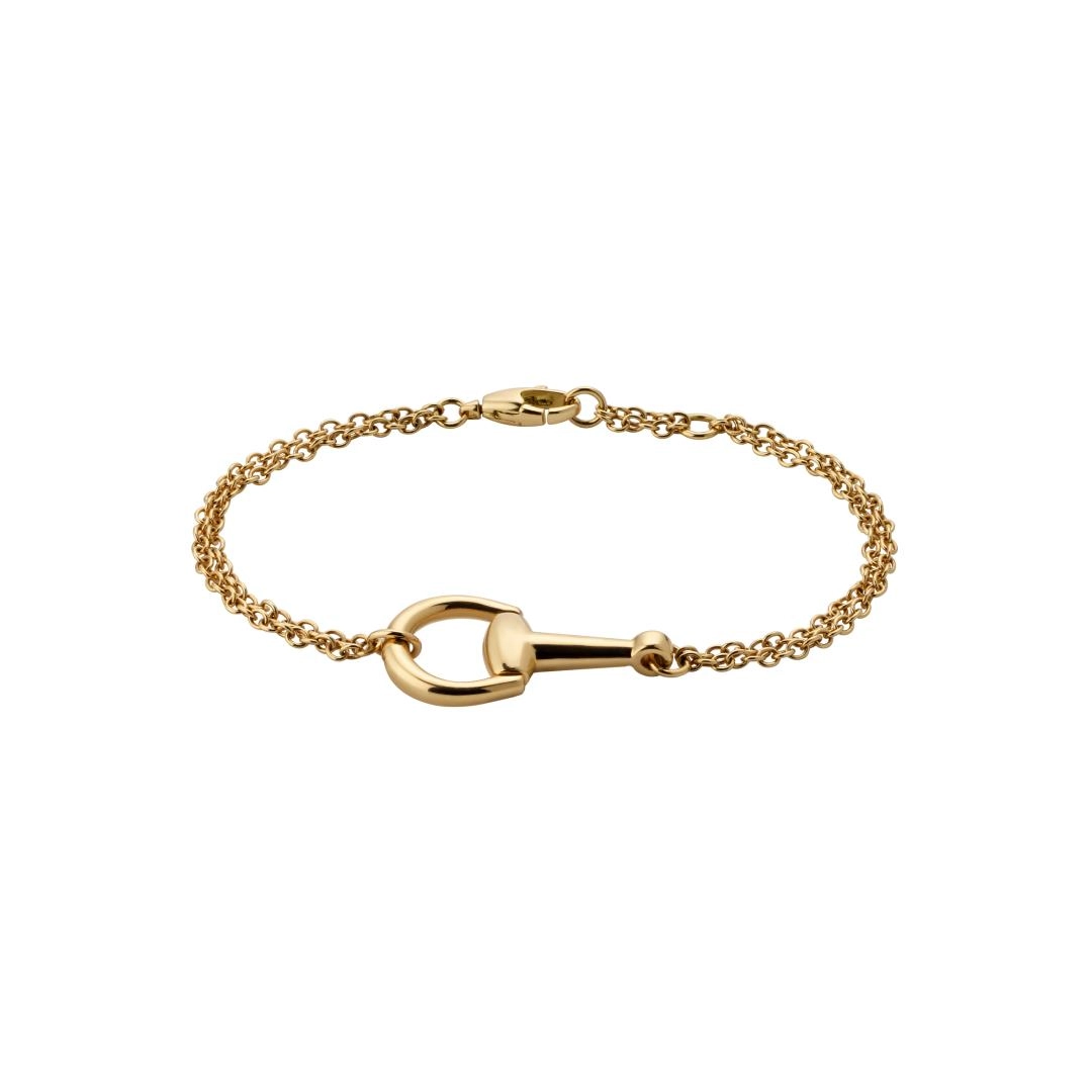 bold Cuban link bracelet men Gucci 18K Yellow Gold Horsebit Bracelet