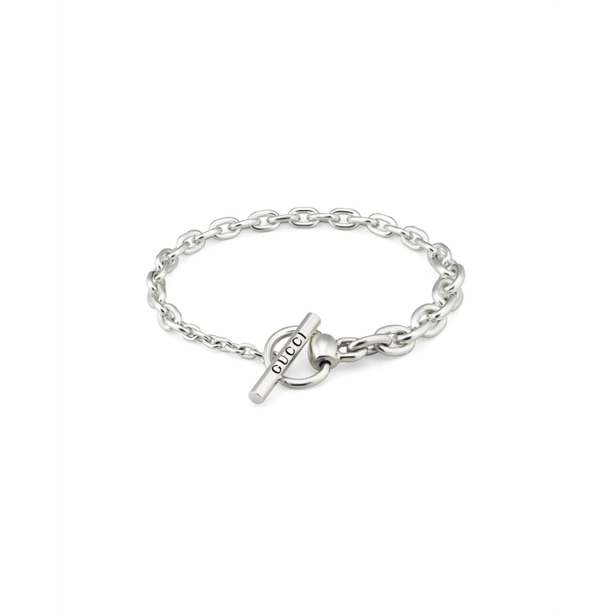 sparkling diamond drop earrings Gucci Sterling Silver Horsebit Bracelet