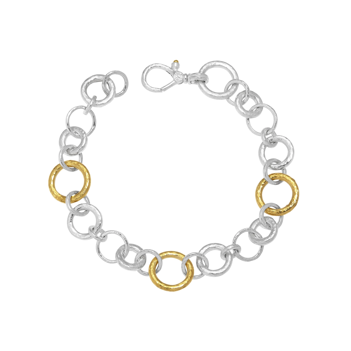 gold initial bracelet personalized Gurhan Hoopla Sterling Silver and Yellow Gold Plated Bracelet, 8.25 inch gold initial bracelet personalized Gurhan Hoopla Sterling Silver and Yellow Gold Plated Bracelet, 8.25 inch
