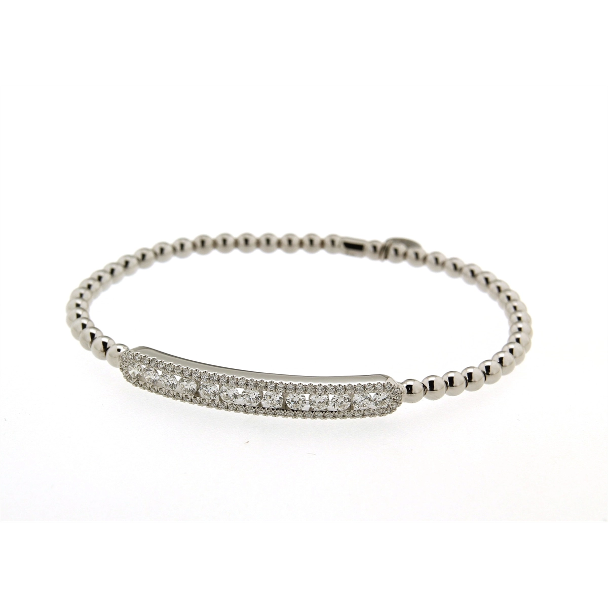 gold medallion pendant necklace Hulchi Belluni 18K White Gold Beaded Stretch Bracelet with Diamond Section gold medallion pendant necklace Hulchi Belluni 18K White Gold Beaded Stretch Bracelet with Diamond Section