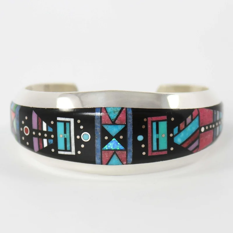 gold and diamond nose stud Inlay Cuff