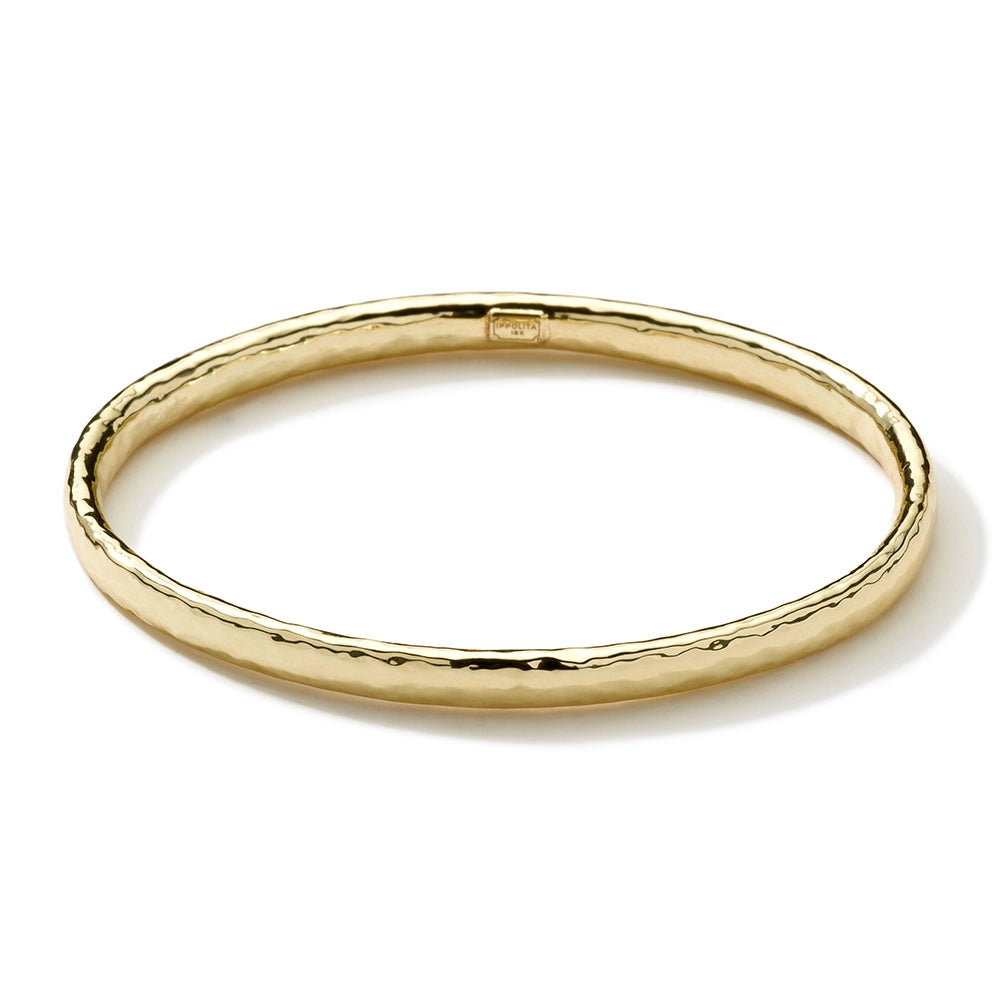 hammered copper wedding band Ippolita 18K Gold Classico Hammered Bangle Bracelet