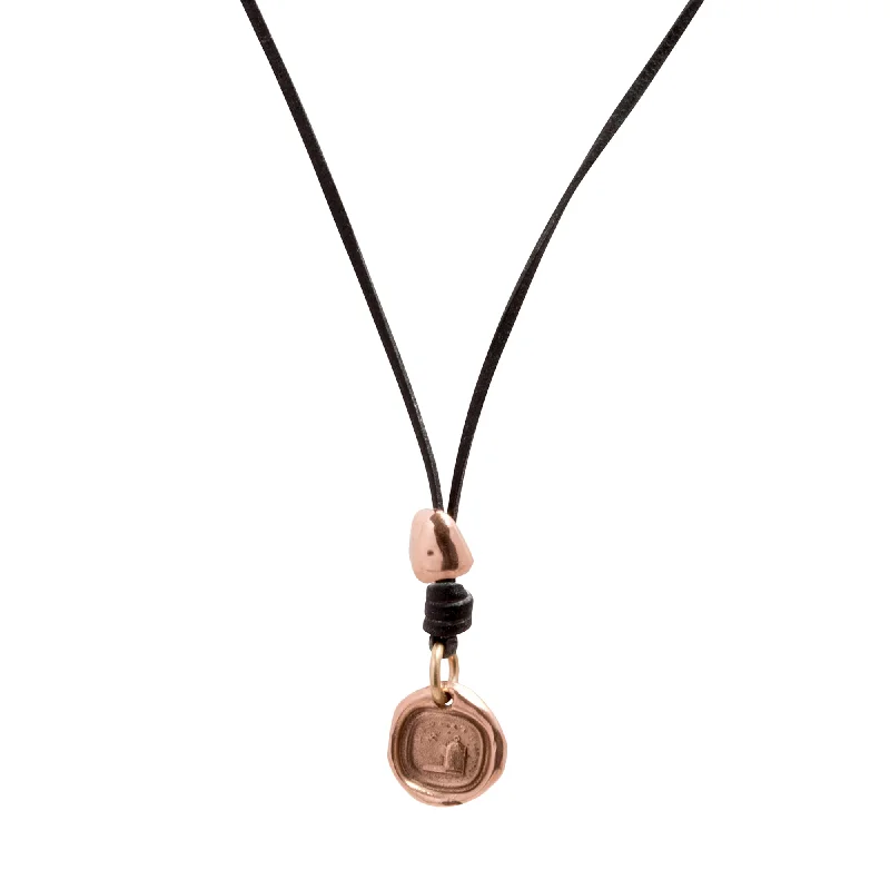 infinity loop ring rose gold Libertas Charm & Gold Nugget Cord