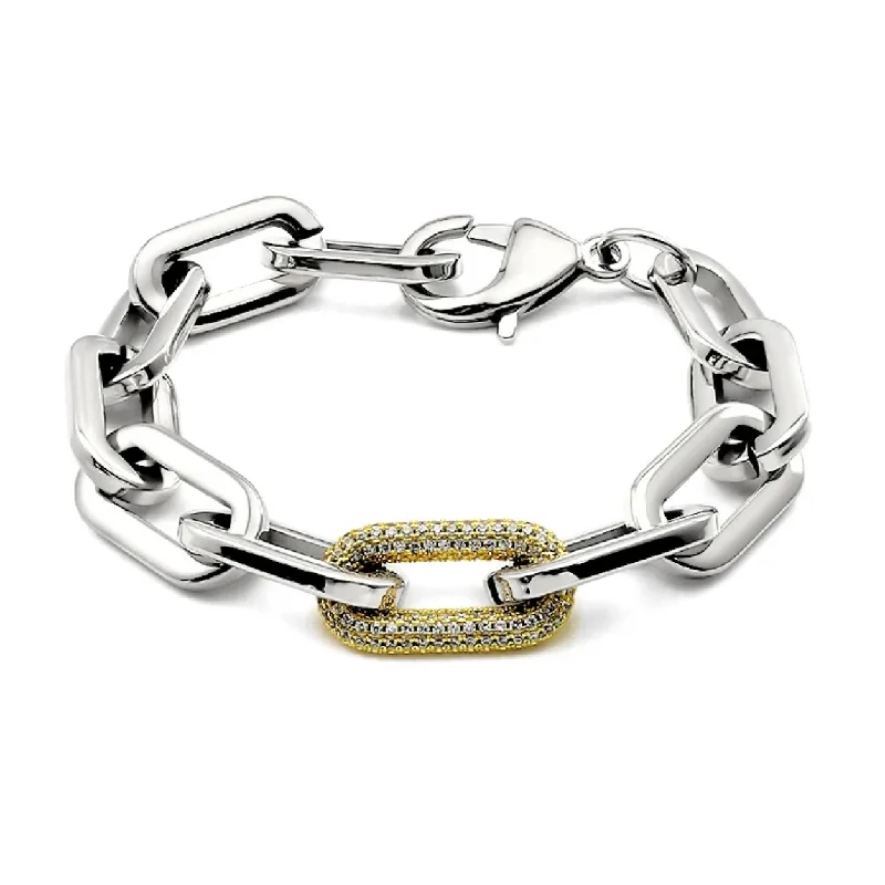 real zircon gemstone bracelet Jenna Pave Bracelet - Silver