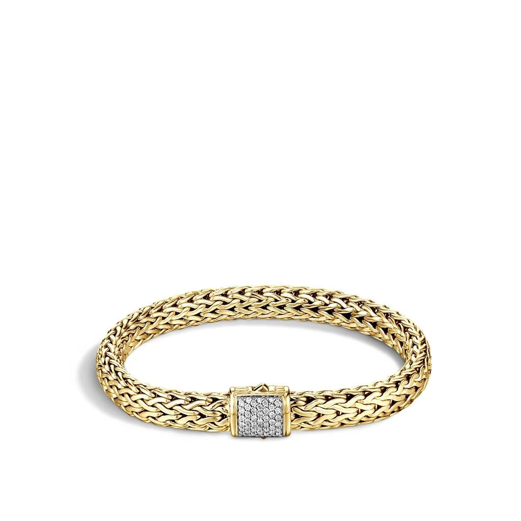 boho pearl charm bracelet John Hardy Classic Chain 18K Yellow Gold Medium Diamond Pave' Bracelet boho pearl charm bracelet John Hardy Classic Chain 18K Yellow Gold Medium Diamond Pave' Bracelet
