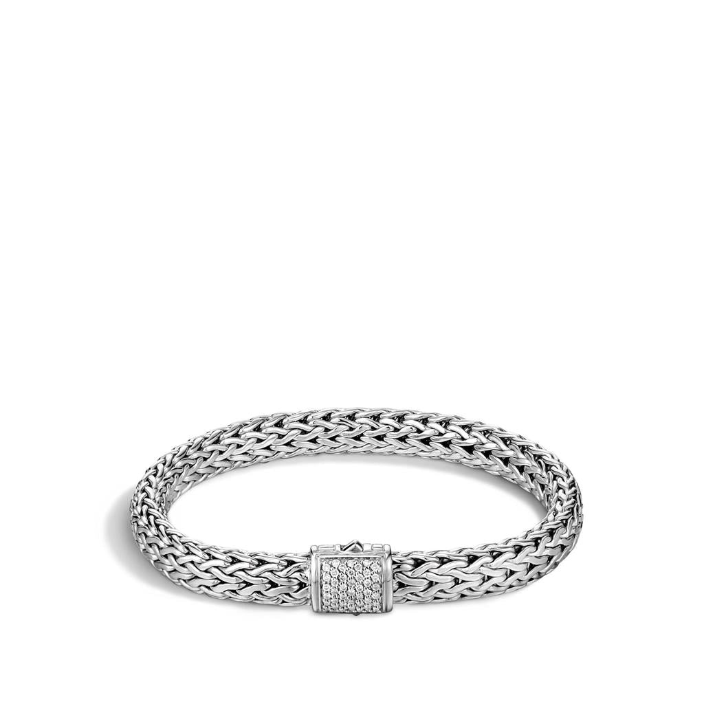 eternity ring for anniversary John Hardy Classic Chain Silver Diamond Pave' Medium Bracelet, Size M eternity ring for anniversary John Hardy Classic Chain Silver Diamond Pave' Medium Bracelet, Size M