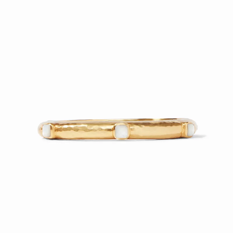 handmade gold nugget ring Julie Vos Catalina Hinge Bangle - Gemstones