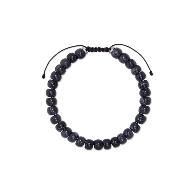 minimalist silver stacking bangles Scott Bros. Cade Oxidized Sterling Silver Corded Bracelet in Black Banded Agate Cade minimalist silver stacking bangles Scott Bros. Cade Oxidized Sterling Silver Corded Bracelet in Black Banded Agate Cade