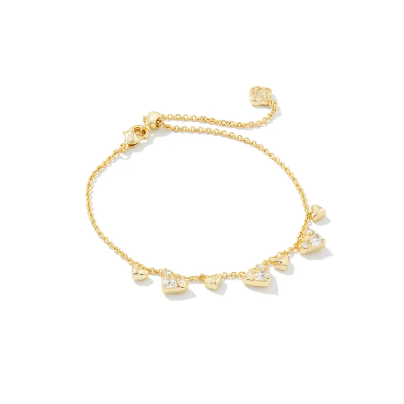 cubic zirconia stud earrings classic Kendra Scott Haven Heart Chain Bracelet-White CZ cubic zirconia stud earrings classic Kendra Scott Haven Heart Chain Bracelet-White CZ