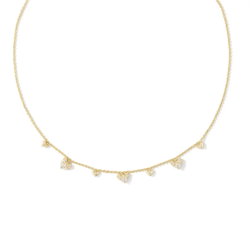 real diamond eternity band Kendra Scott Haven Heart Crystal Choker Necklace White CZ