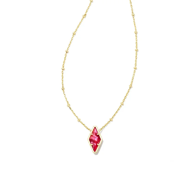 diamond halo pendant necklace Kendra Scott Kinsley Short Pendant Necklace
