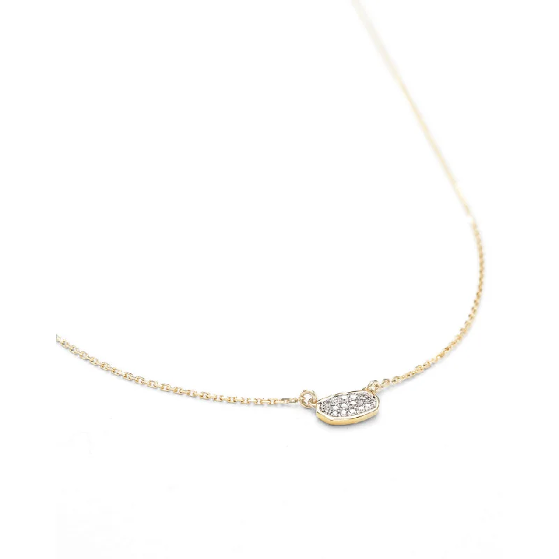 dainty sapphire stacking rings Kendra Scott Marisa 14k Gold Pendant Necklace in White Diamond