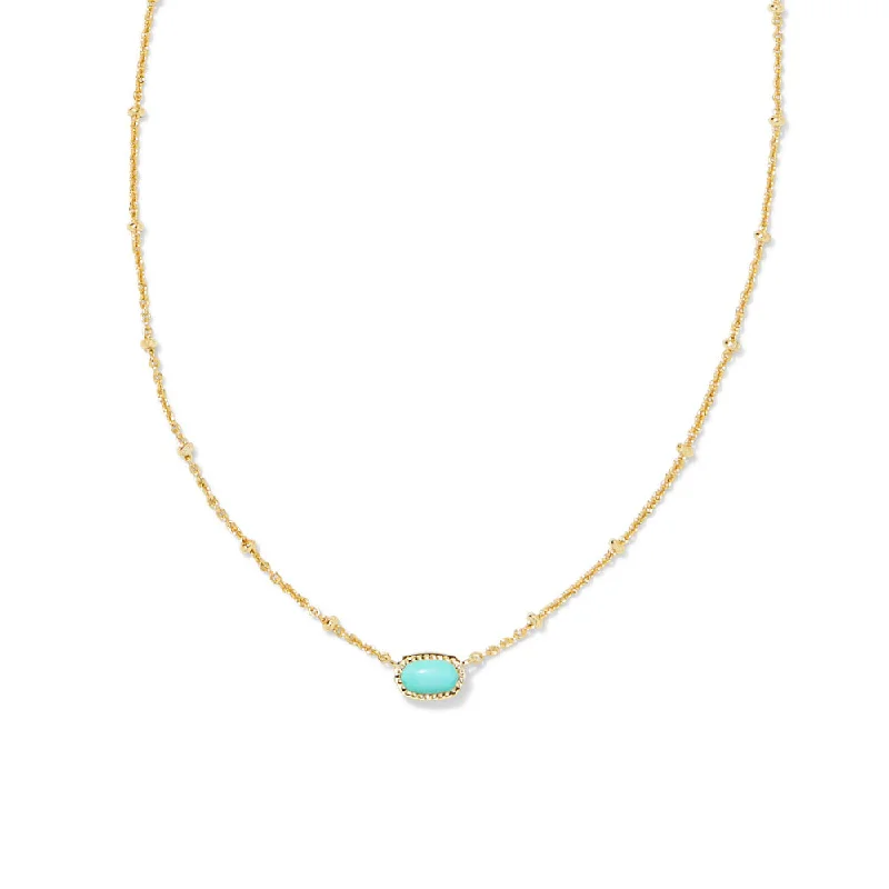 opal cluster ring unique Kendra Scott Mini Elisa Pendant Necklace - Gold Mint Magnesite
