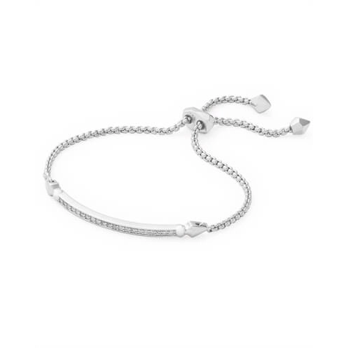 delicate pearl bracelet Kendra Scott Ott Bracelet in Silver with White CZ