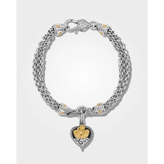 celestial zodiac sign necklace Konstantino Angelic Silver and 18K Gold Ethereal Heart Chain Bracelet celestial zodiac sign necklace Konstantino Angelic Silver and 18K Gold Ethereal Heart Chain Bracelet