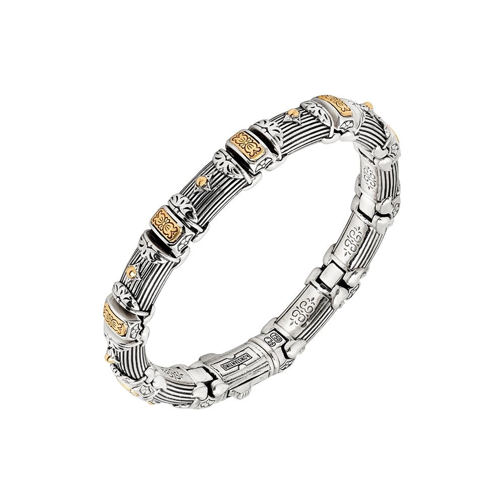 gold-plated snake chain bracelet Konstantino Delos Silver and 18K Gold Doric Order Finesse Bracelet gold-plated snake chain bracelet Konstantino Delos Silver and 18K Gold Doric Order Finesse Bracelet