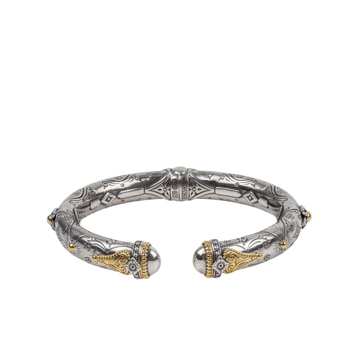 chunky silver hoop earrings Konstantino Delos Silver and 18K Gold Etched Cuff Bracelet chunky silver hoop earrings Konstantino Delos Silver and 18K Gold Etched Cuff Bracelet