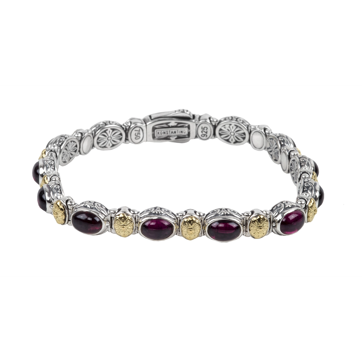 antique filigree wedding band Konstantino Hestia Silver and 18K Gold Rhodolite Bracelet antique filigree wedding band Konstantino Hestia Silver and 18K Gold Rhodolite Bracelet