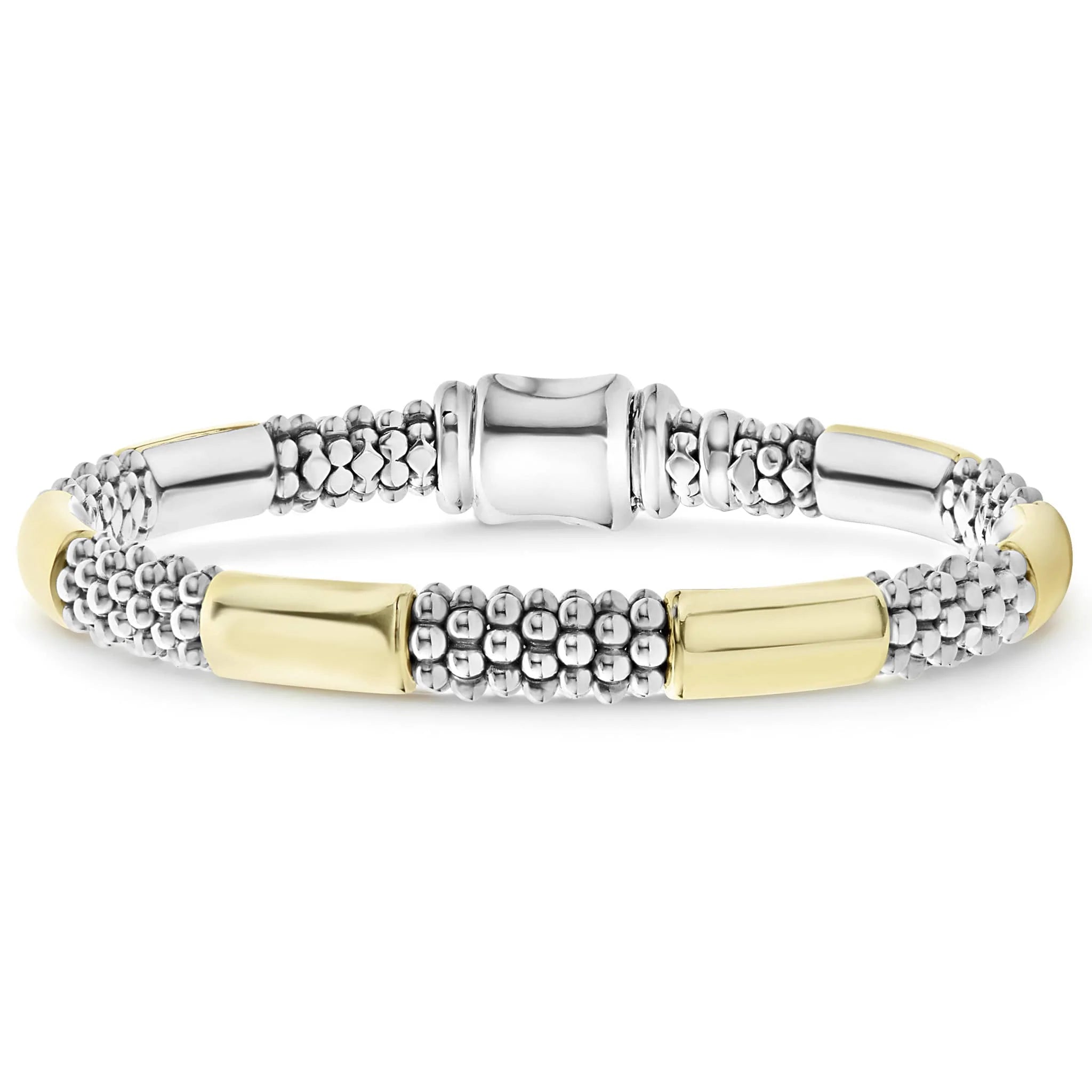 fine silver herringbone necklace Lagos High Bar Gold Station Caviar Bracelet
